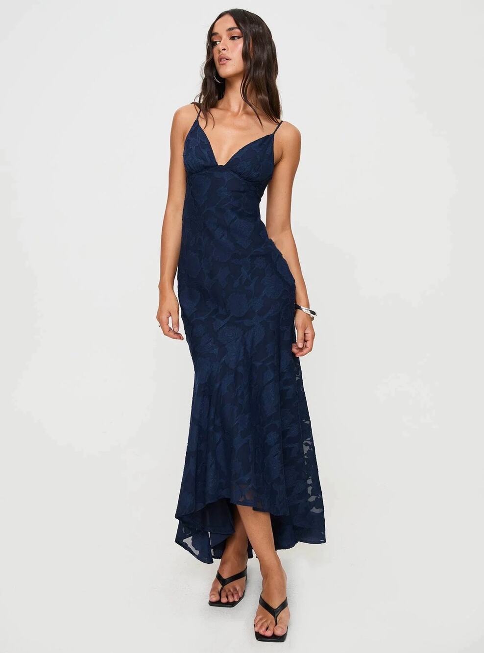 NWT Princess Polly Cyrene Navy Floral Maxi Dress Sz 4